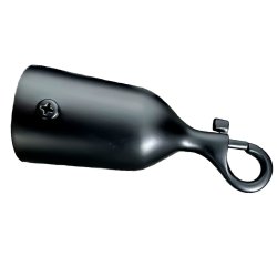 Mattsvart ändbeslag med pistolhake, anpassat för 38mm rep. Ger ett elegant avslut och enkel öppning/stängning vid entréer och in