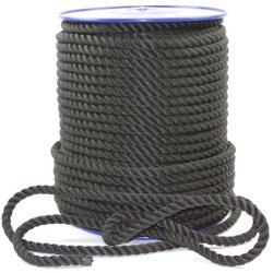 Smidigt svart polypropylensilke med hög brottstyrka.